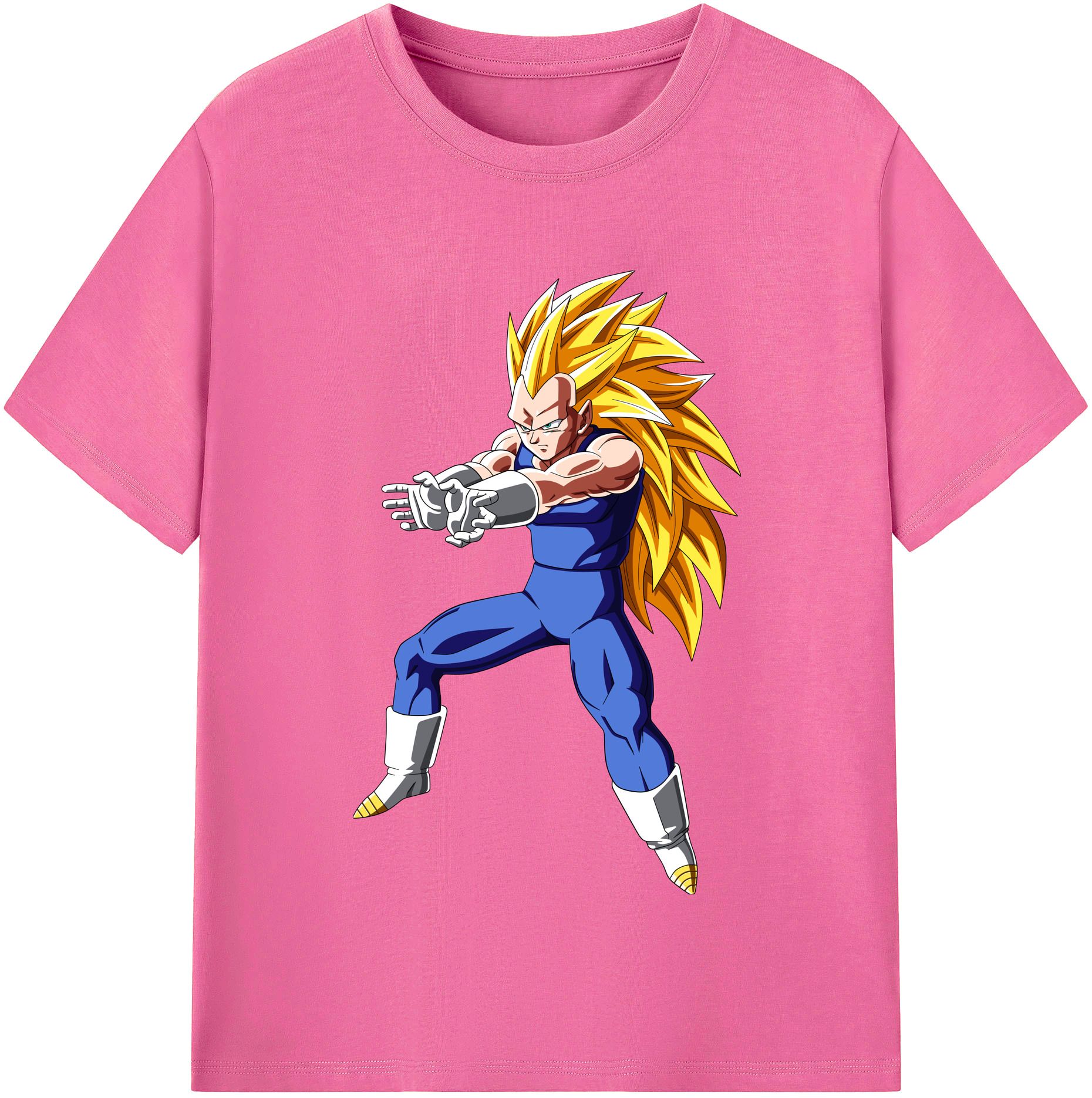 （画像用） ドラゴンボール ベジータ四世（Bejīta Yonsei）DRAGON BALL Vegeta IV レディースカジュアルプリントTシャツ（綿100％）